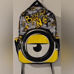 Despicable Me Minions Backpack The Rise Of Gru Black Yellow 16" Banana!